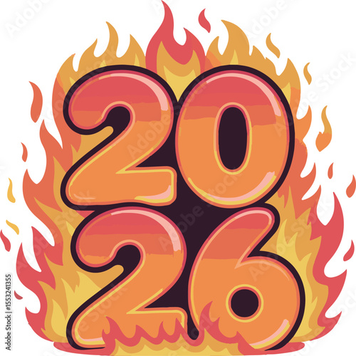 Dynamic abstract fire element with red orange and yellow hues