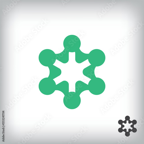 Creative teamwork communication simple logo design. Vector flat style. Identity design for company.
