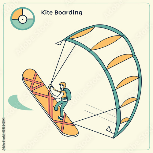 x ray gear breakdown of kitesurfer vector cutaway