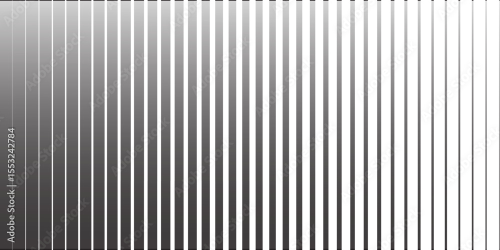 Obraz premium Halftone gradient lines Comic black vertical parallel stripes Fight design Manga or anime speed graphic screen tone Isolated object on white background vector illustration
