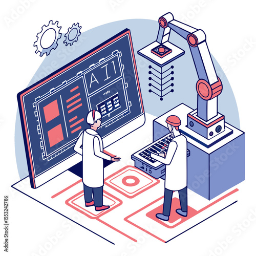 vector illustration of a house with construction site