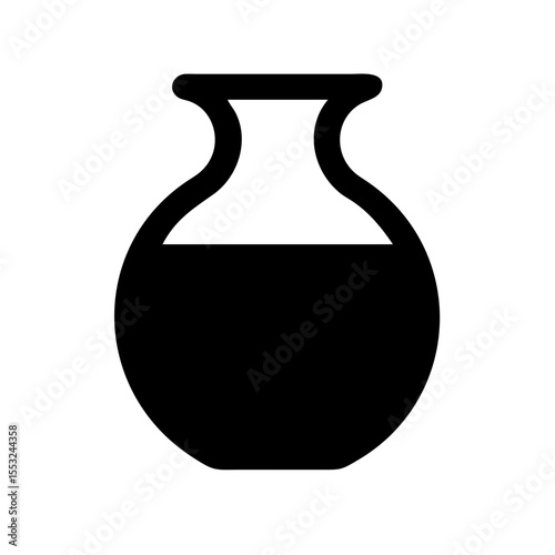 Amphora clay pot icon vector illustration