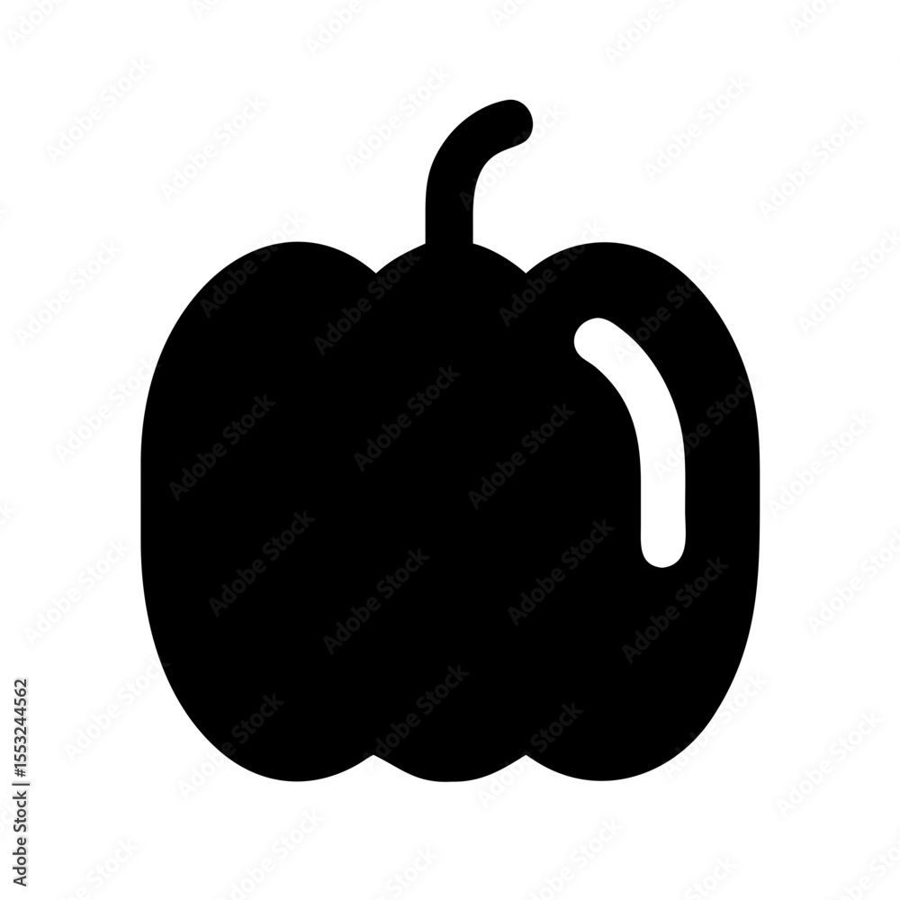 Fototapeta premium Bell pepper icon vector illustration