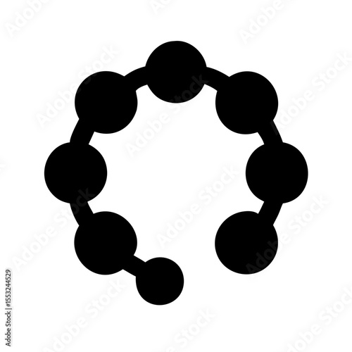 Bead bracelet icon vector illustration