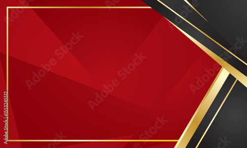Red black background with abstract geometry for elegant certificate