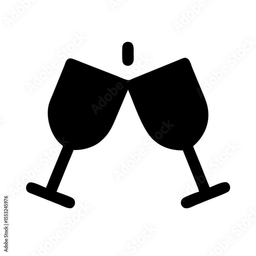 Clinking glasses icon vector illustration