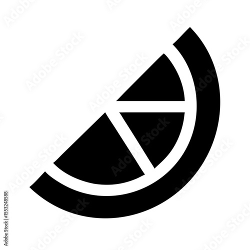 Orange wedge icon vector illustration