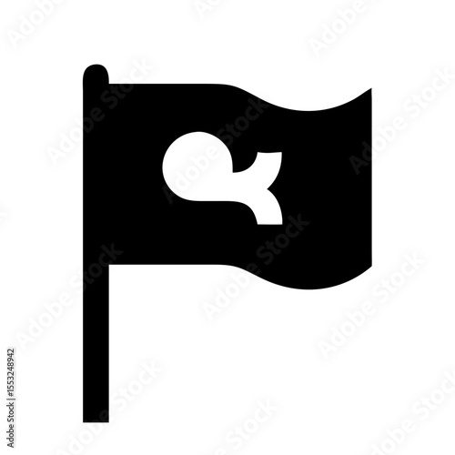 Pirate flag icon vector illustration