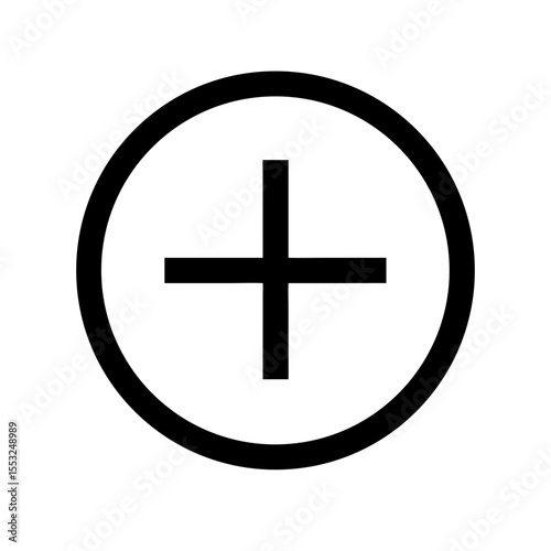 Plus in circle icon vector illustration