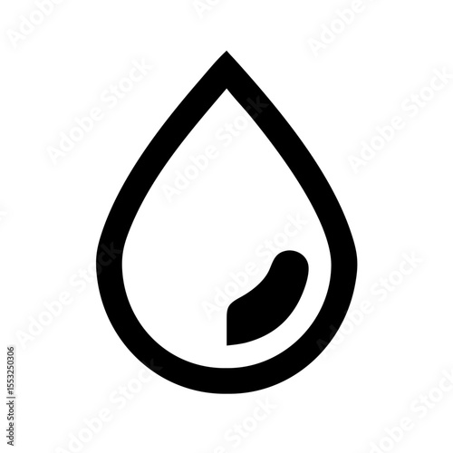 Water droplet icon vector illustration