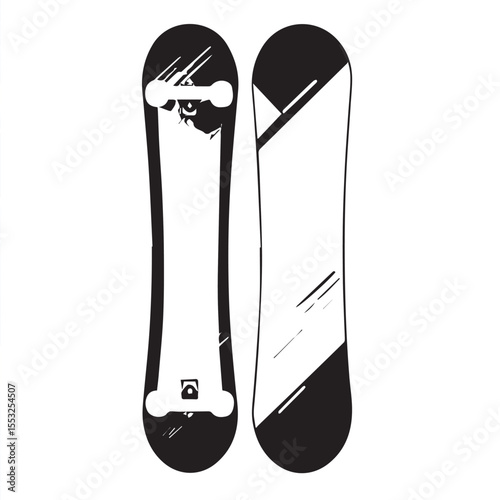Snowboard Equipment Flat Vector