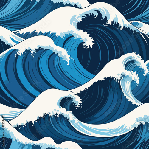 Wave Symbol for Surfing Vector