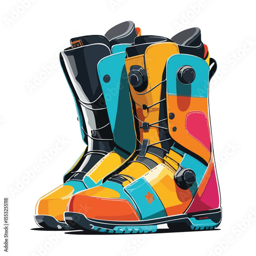  Isolated Winter Sport Boots Icon