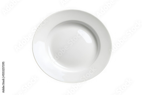 Elegant white porcelain plate dinnerware kitchenware restaurantware tableware servingware isolated on transparent background