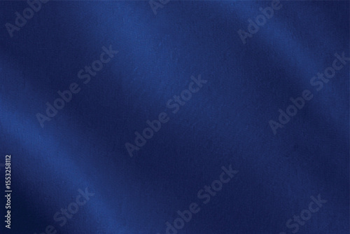 Dark blue, smooth satin fabric texture with a luxurious wave pattern for a soft, abstract background
