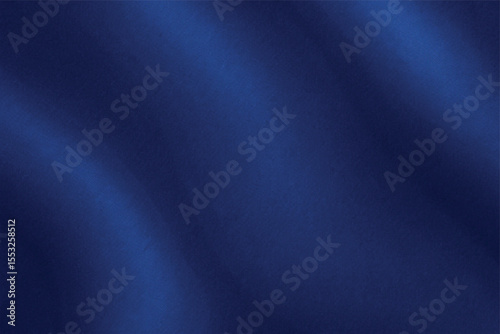 Dark blue, smooth satin fabric texture with a luxurious wave pattern for a soft, abstract background