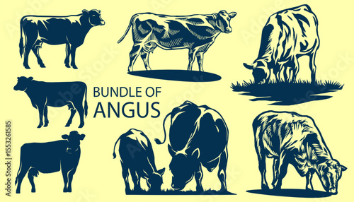 BUNDLE OF ANGUS VECTOR DESIGN