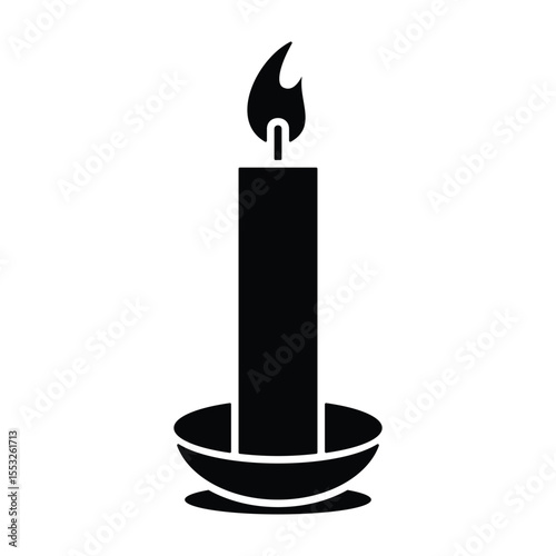 Candle  Icon Element For Design