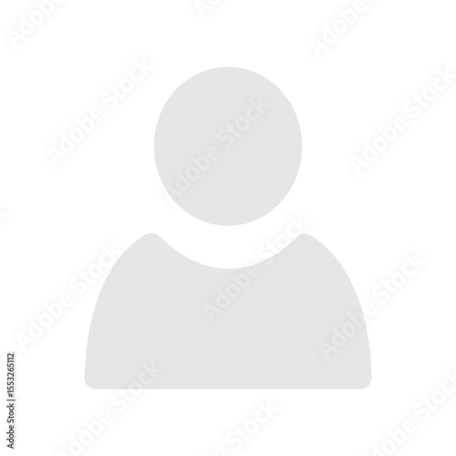Flat illustration in grayscale. Avatar, user profile, person icon, gender neutral silhouette, profile picture. Suitable for social media profiles, icons, screensavers and as a template.