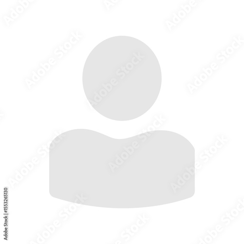 Flat illustration in grayscale. Avatar, user profile, person icon, gender neutral silhouette, profile picture. Suitable for social media profiles, icons, screensavers and as a template.