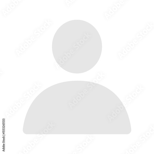 Flat illustration in grayscale. Avatar, user profile, person icon, gender neutral silhouette, profile picture. Suitable for social media profiles, icons, screensavers and as a template.