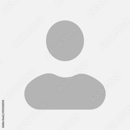 Flat illustration in grayscale. Avatar, user profile, person icon, gender neutral silhouette, profile picture. Suitable for social media profiles, icons, screensavers and as a template.
