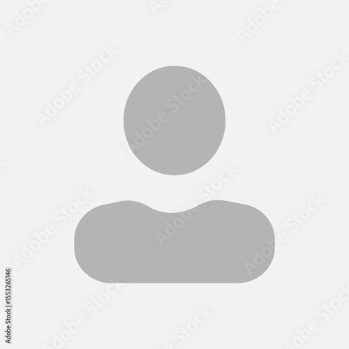 Flat illustration in grayscale. Avatar, user profile, person icon, gender neutral silhouette, profile picture. Suitable for social media profiles, icons, screensavers and as a template.