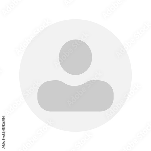Flat illustration in grayscale. Avatar, user profile, person icon, gender neutral silhouette, profile picture. Suitable for social media profiles, icons, screensavers and as a template.