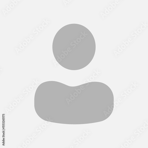 Flat illustration in grayscale. Avatar, user profile, person icon, gender neutral silhouette, profile picture. Suitable for social media profiles, icons, screensavers and as a template.