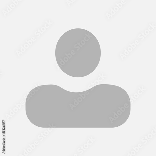 Flat illustration in grayscale. Avatar, user profile, person icon, gender neutral silhouette, profile picture. Suitable for social media profiles, icons, screensavers and as a template.