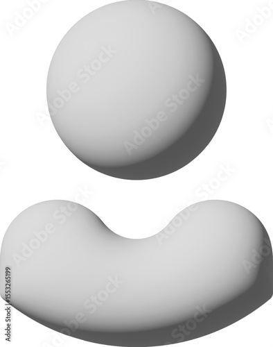 Flat illustration in grayscale. 3D avatar, user profile, person icon, gender neutral silhouette, profile picture. Suitable for social media profiles, icons, screensavers and as a template.