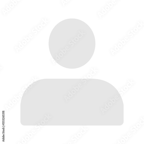 Flat illustration in grayscale. Avatar, user profile, person icon, gender neutral silhouette, profile picture. Suitable for social media profiles, icons, screensavers and as a template.