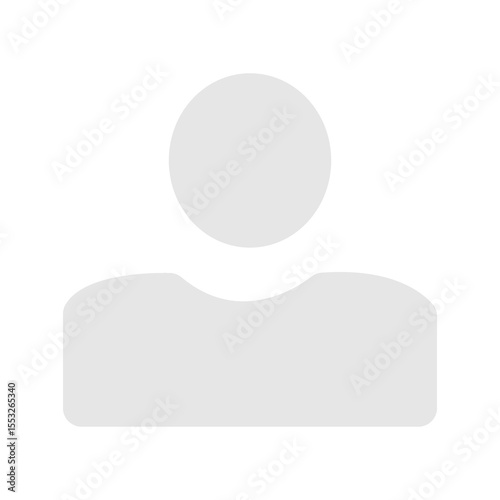 Flat illustration in grayscale. Avatar, user profile, person icon, gender neutral silhouette, profile picture. Suitable for social media profiles, icons, screensavers and as a template.