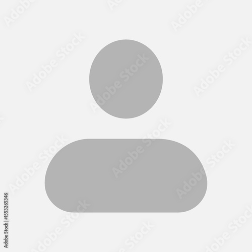 Flat illustration in grayscale. Avatar, user profile, person icon, gender neutral silhouette, profile picture. Suitable for social media profiles, icons, screensavers and as a template.