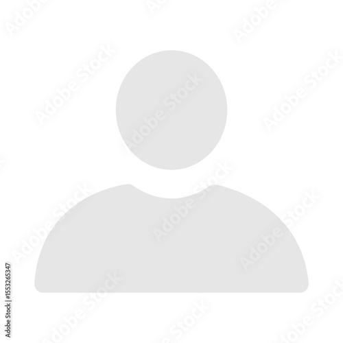 Flat illustration in grayscale. Avatar, user profile, person icon, gender neutral silhouette, profile picture. Suitable for social media profiles, icons, screensavers and as a template.