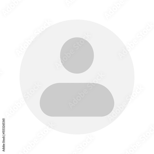 Flat illustration in grayscale. Avatar, user profile, person icon, gender neutral silhouette, profile picture. Suitable for social media profiles, icons, screensavers and as a template.
