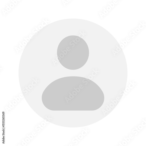 Flat illustration in grayscale. Avatar, user profile, person icon, gender neutral silhouette, profile picture. Suitable for social media profiles, icons, screensavers and as a template.