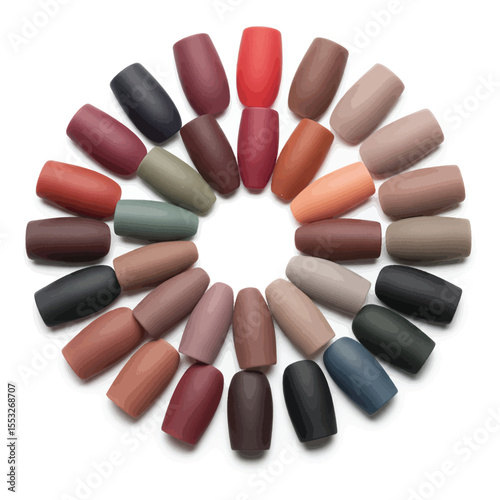 Swirl of Matte Nail Polish Swatches in Earth Tones
