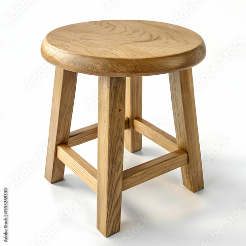 A wooden stool is a simple, functional seating piece crafted from wood, ideal for kitchens