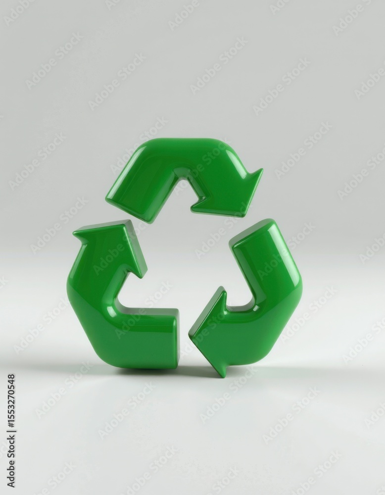 Obraz premium Recycling initiative promoting sustainability urban environment graphic design clean background educational concept