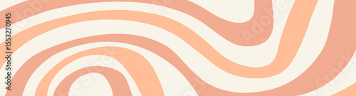 Twisted distorted retro groovy banner background