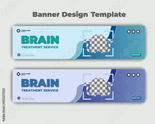 Brain Treatment Service Banner Design Template