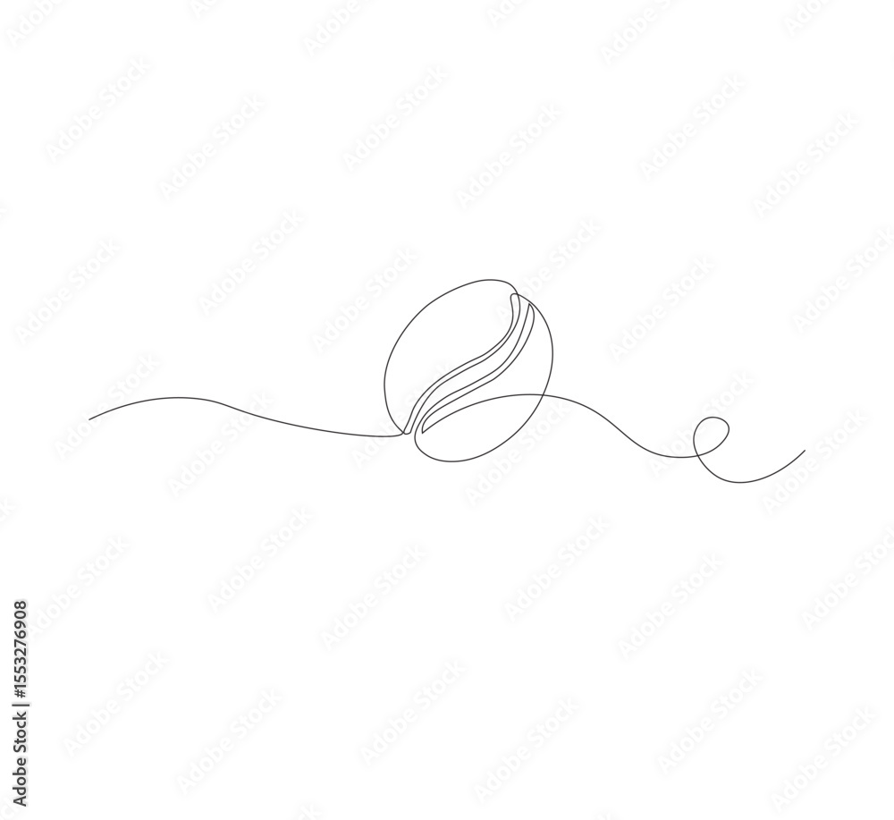Obraz premium continuous line art of coffee beans. white background,Coffee beans morning cafe hot drink silhouette concept design one sketch outline drawing vector illustration