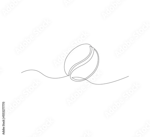 continuous line art of coffee beans. white background,Coffee beans morning cafe hot drink silhouette concept design one sketch outline drawing vector illustration