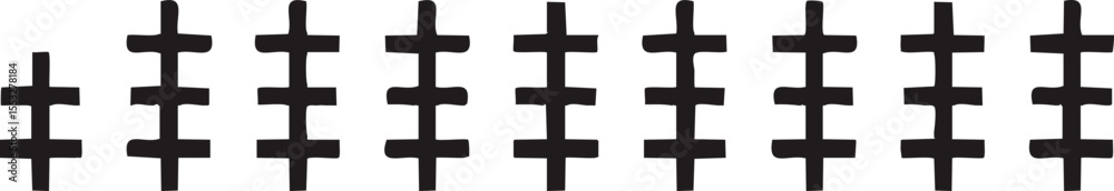 Obraz premium Motif noir et blanc de croix géométriques