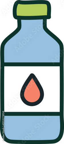 Symbole stylisé d’hydratation et santé