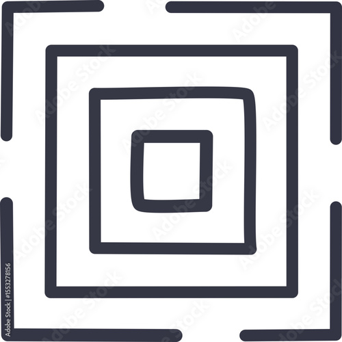 Motif carré noir et blanc au style épuré