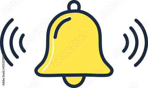 Icône simple de cloche pour notifications UI