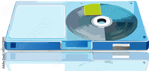 Mini-disque coloré au style rétro y2k