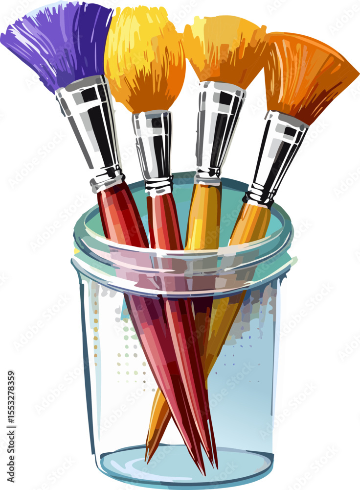 Outils d’artiste en style bande dessinée